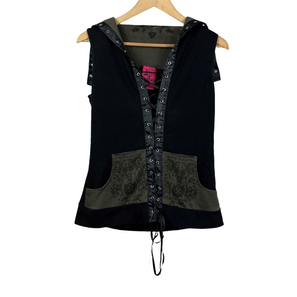 Hot Topic Sweaters - Tough Luv Hot Topic Lace Up Goth Sweater Vest Size L